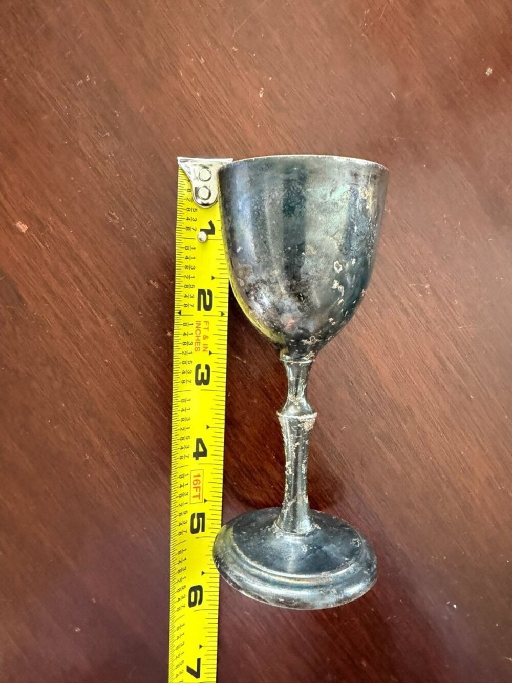 Vintage Silver-Plated Chalice Goblet Made In Mexico By De La Peña